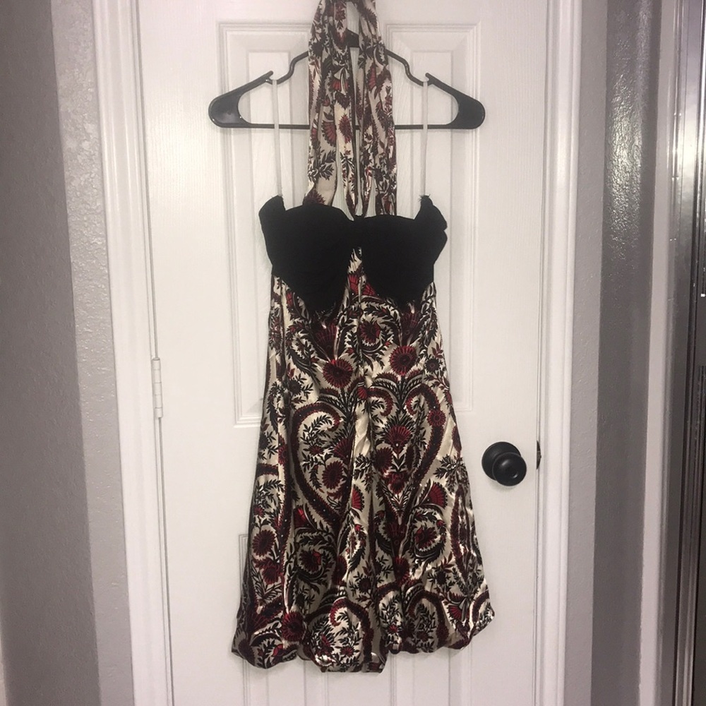 EUC Floral Paisley Halter Dress Size XL/L